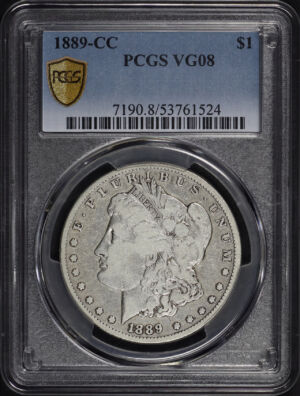 Obverse of this 1889-CC Morgan Dollar PCGS VG-08