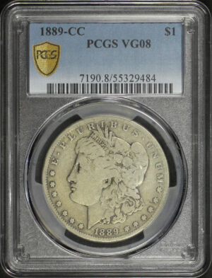 Obverse of this 1889-CC Morgan Dollar PCGS VG-08