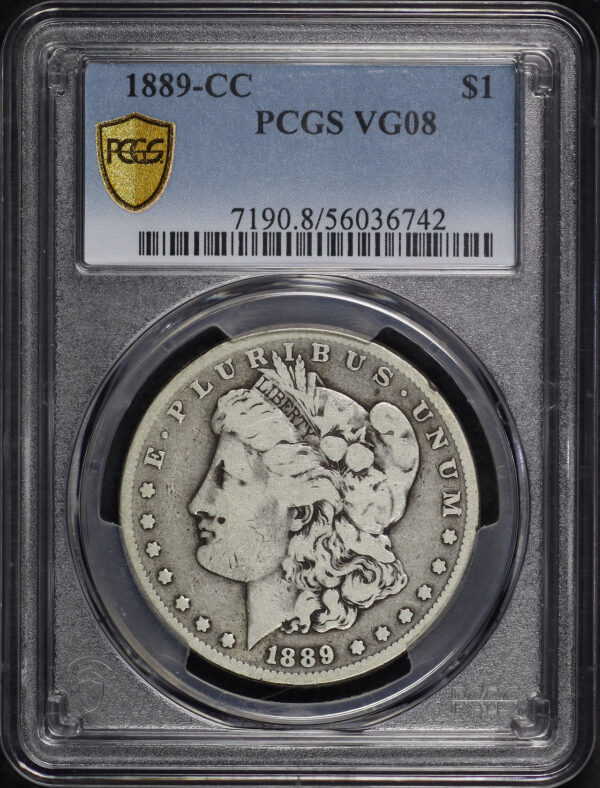 Obverse of this 1889-CC Morgan Dollar PCGS VG-08