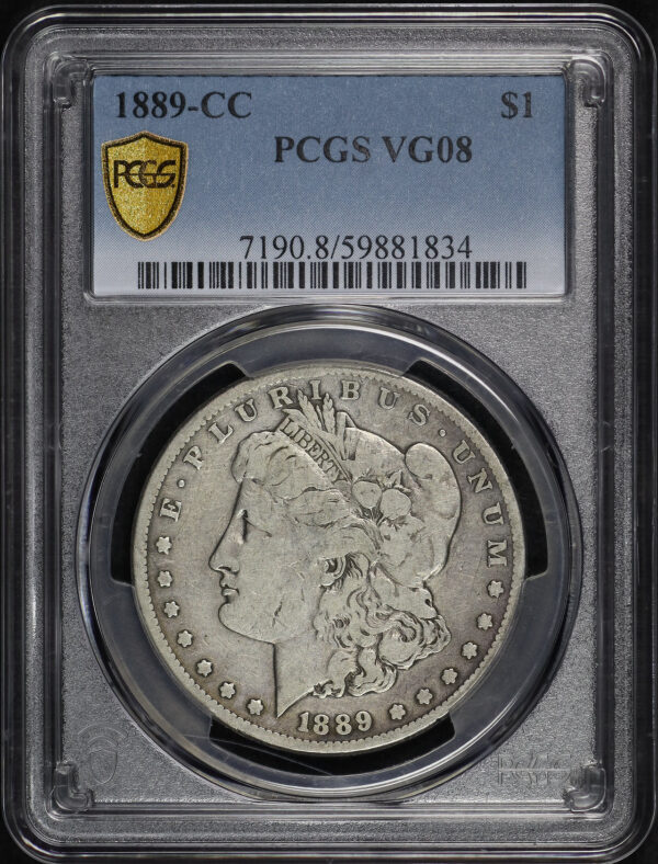 Obverse of this 1889-CC Morgan Dollar PCGS VG-08