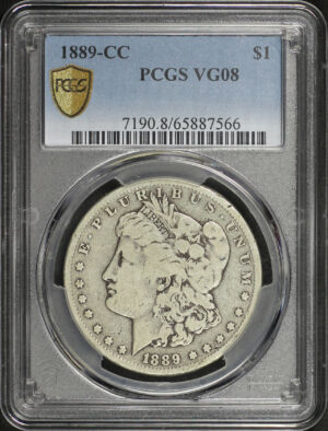 Obverse of this 1889-CC Morgan Dollar PCGS VG-08
