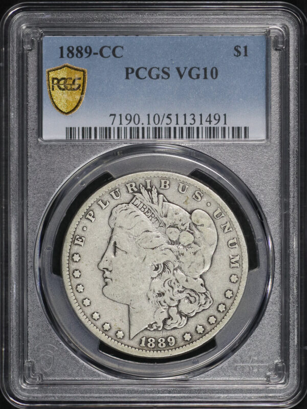 Obverse of this 1889-CC Morgan Dollar PCGS VG-10