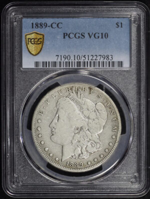 Obverse of this 1889-CC Morgan Dollar PCGS VG-10