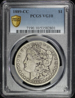 Obverse of this 1889-CC Morgan Dollar PCGS VG-10
