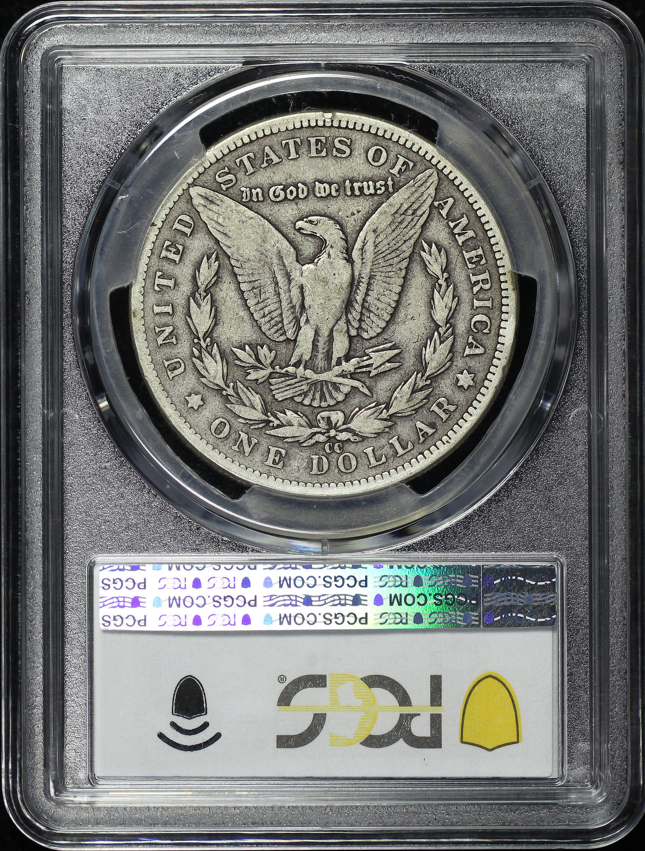Reverse of this 1889-CC Morgan Dollar PCGS VG-10