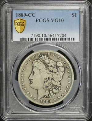 Obverse of this 1889-CC Morgan Dollar PCGS VG-10