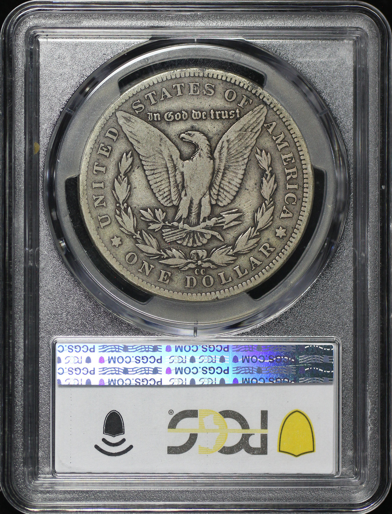 Reverse of this 1889-CC Morgan Dollar PCGS VG-10