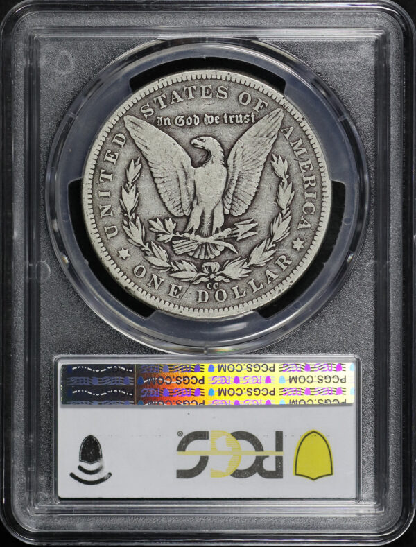 Reverse of this 1889-CC Morgan Dollar PCGS F-12