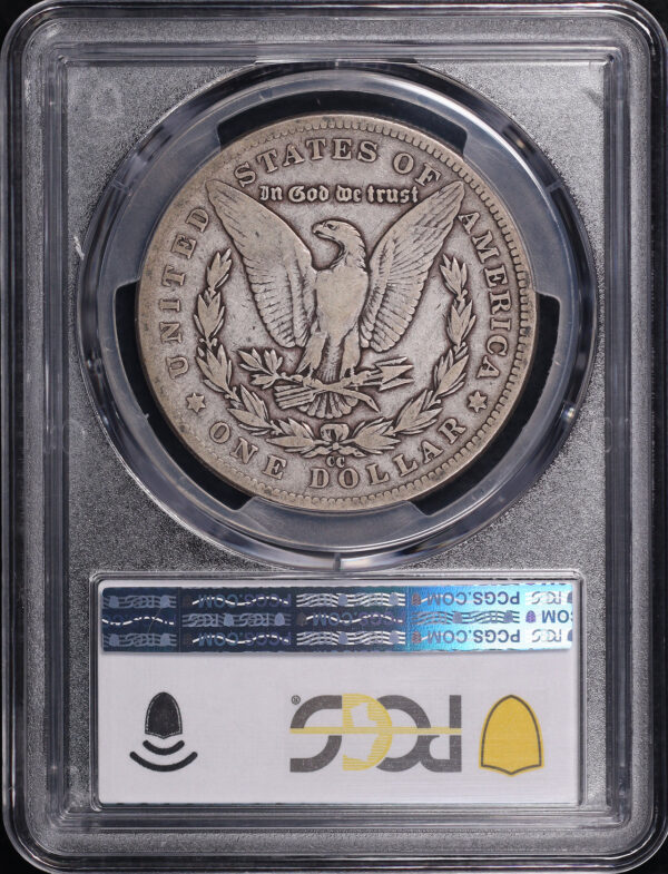 Reverse of this 1889-CC Morgan Dollar PCGS F-12