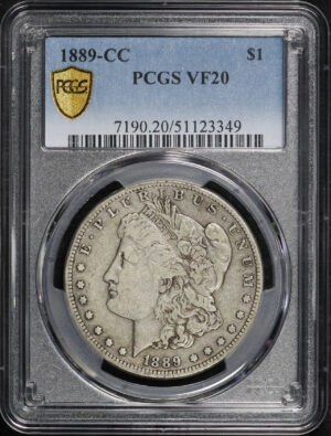 Obverse of this 1889-CC Morgan Dollar PCGS VF-20