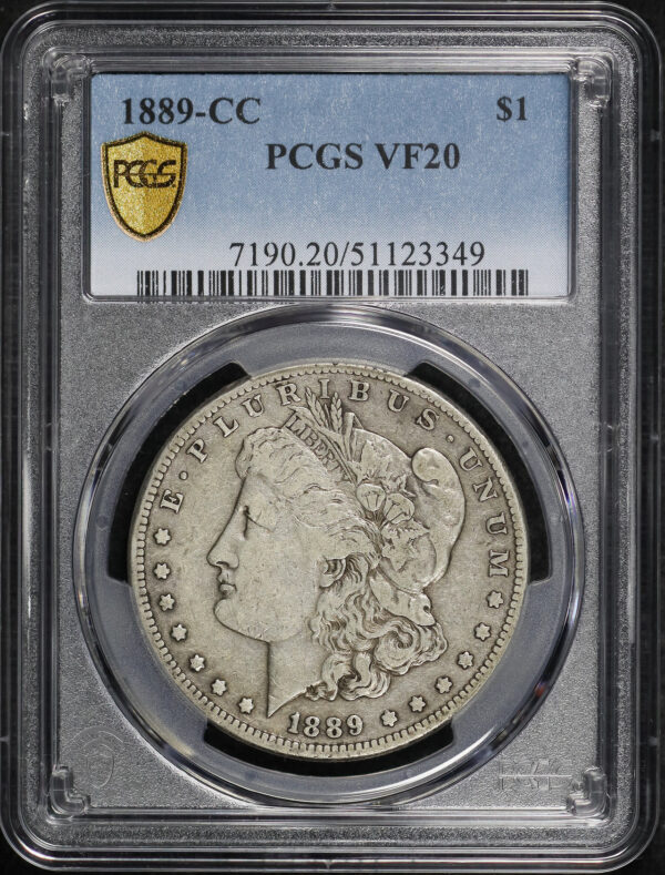 Obverse of this 1889-CC Morgan Dollar PCGS VF-20