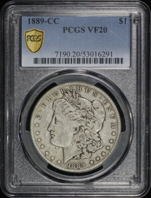Obverse of this 1889-CC Morgan Dollar PCGS VF-20