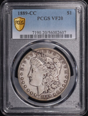 Obverse of this 1889-CC Morgan Dollar PCGS VF-20