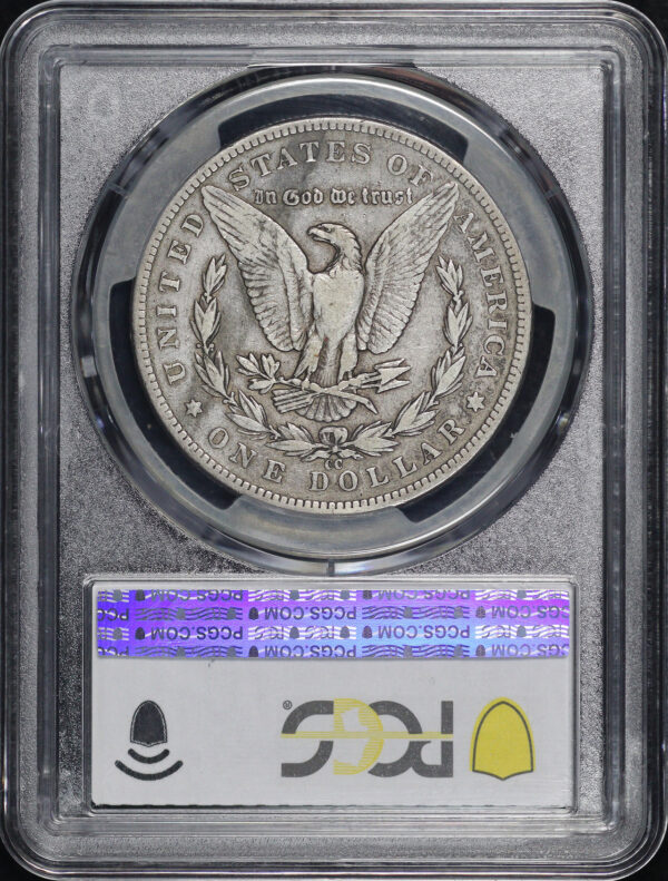 Reverse of this 1889-CC Morgan Dollar PCGS VF-25