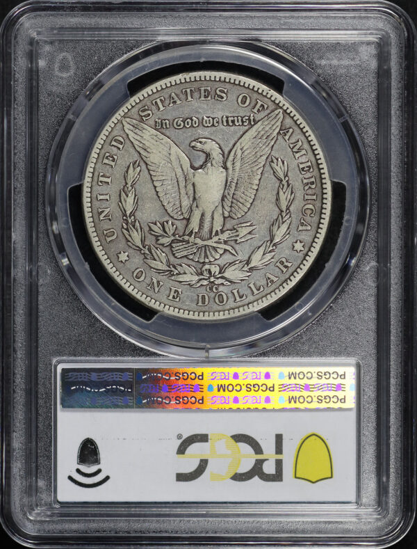 Reverse of this 1889-CC Morgan Dollar PCGS VF-25