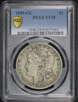 Obverse of this 1889-CC Morgan Dollar PCGS VF-35