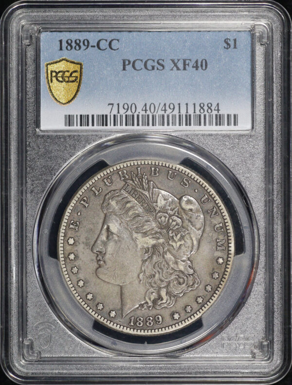 Obverse of this 1889-CC Morgan Dollar PCGS XF-40