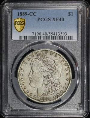 Obverse of this 1889-CC Morgan Dollar PCGS XF-40