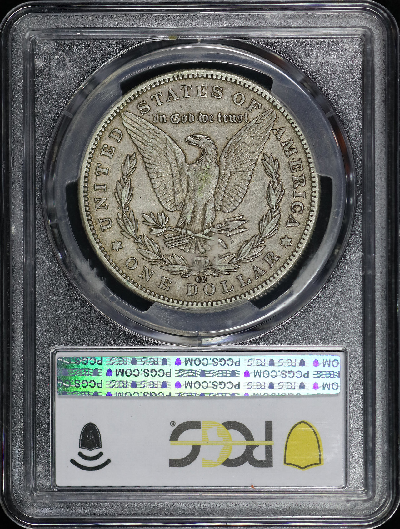 Reverse of this 1889-CC Morgan Dollar PCGS XF-40