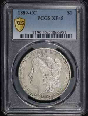 Obverse of this 1889-CC Morgan Dollar PCGS XF-45