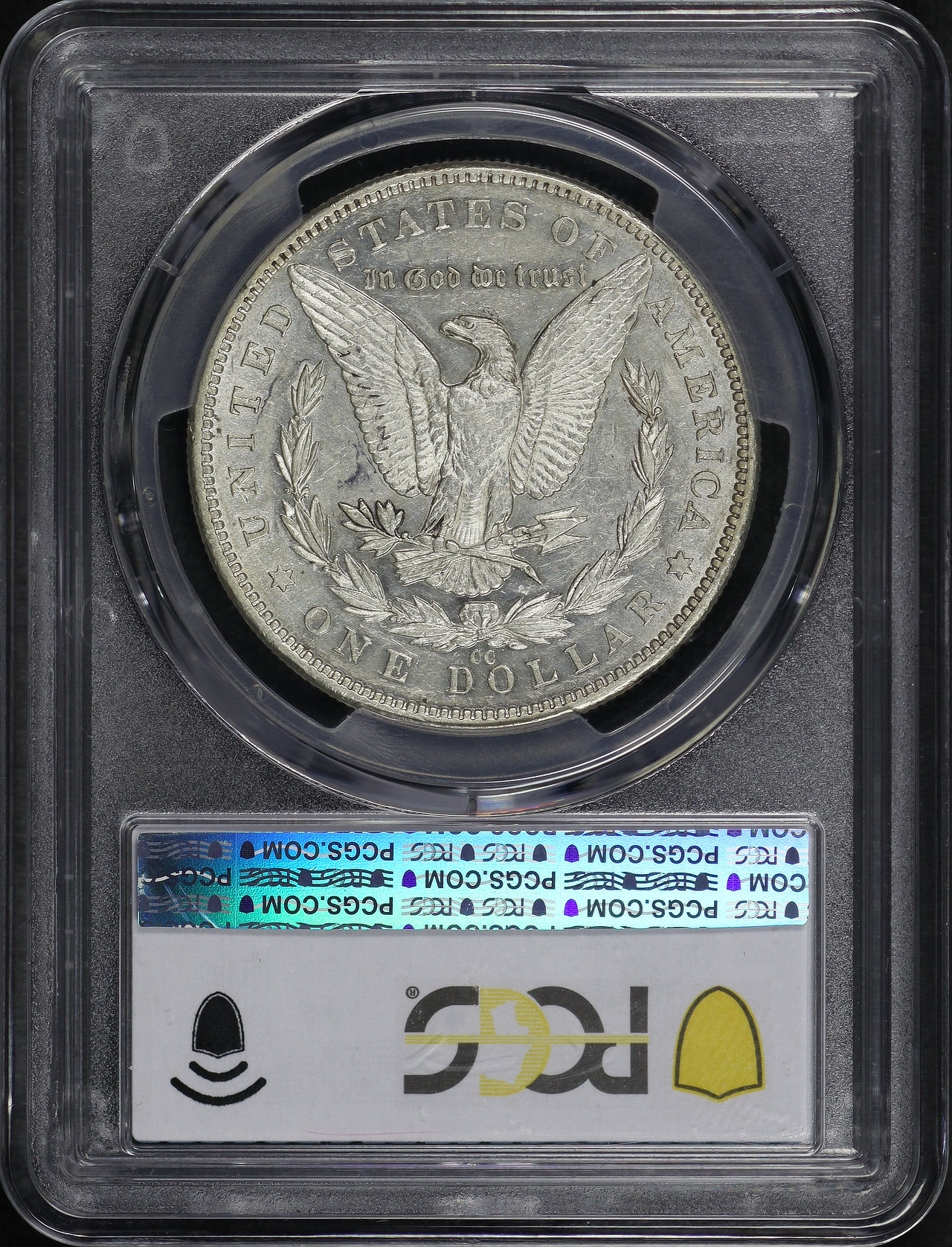 Reverse of this 1889-CC Morgan Dollar PCGS AU-55