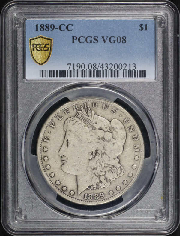 Obverse of this 1889-CC Morgan Dollar PCGS VG-08