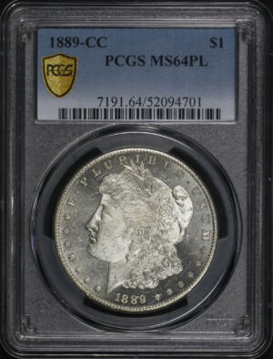 Obverse of this 1889-CC Morgan Dollar PCGS MS-64 PL