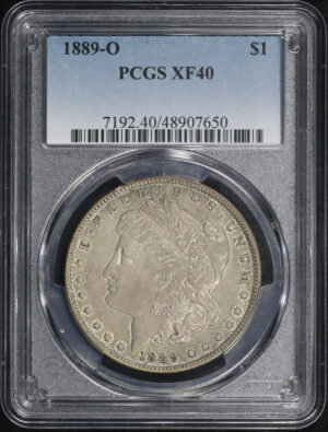 Obverse of this 1889-O Morgan Dollar PCGS XF-40