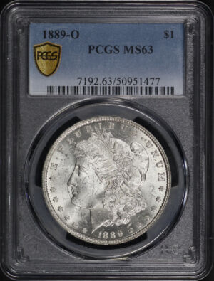 Obverse of this 1889-O Morgan Dollar PCGS MS-63