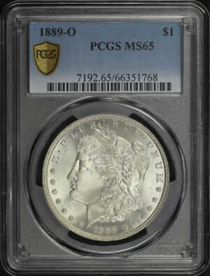 Obverse of this 1889-O Morgan Dollar PCGS MS-65