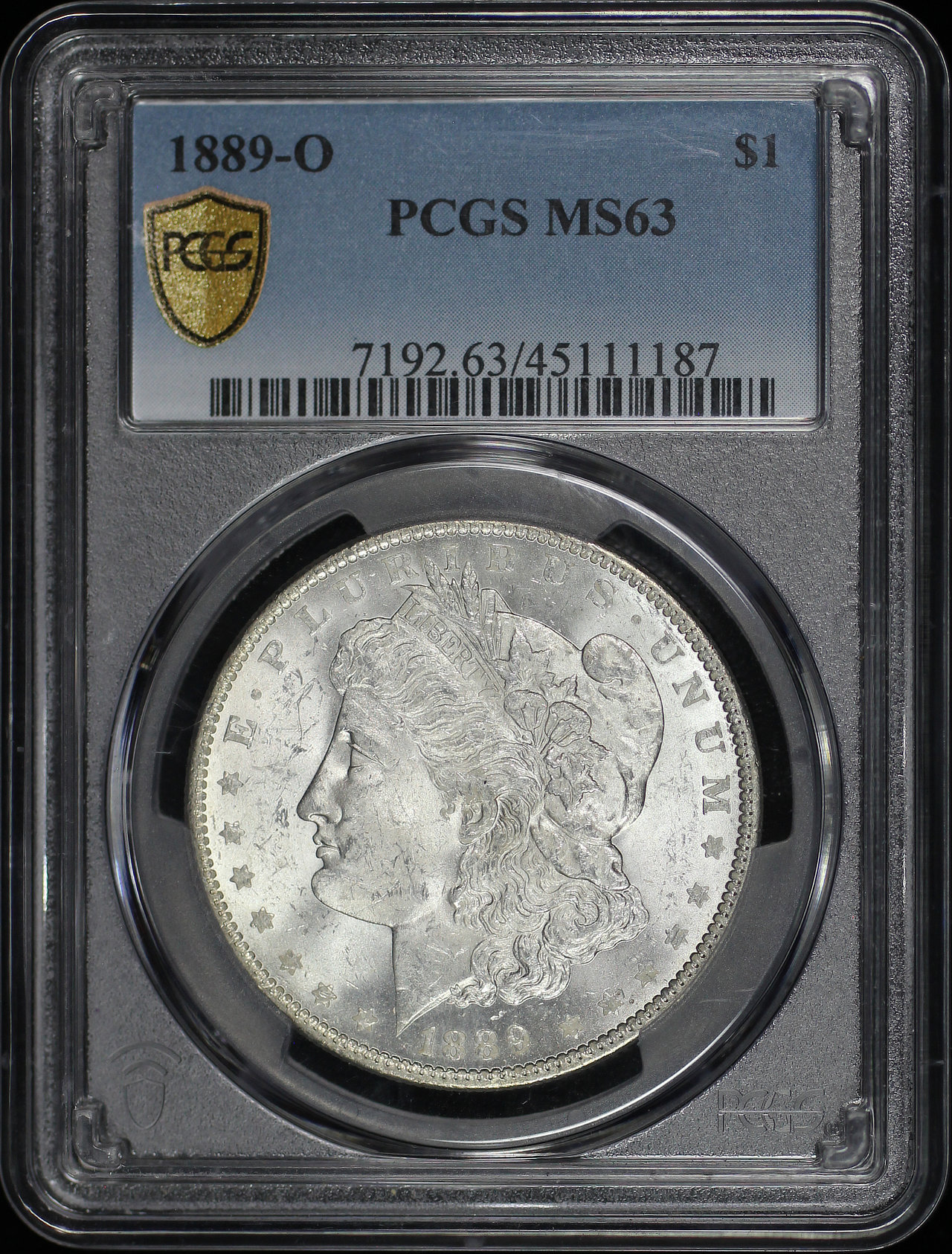 Obverse of this 1889-O Morgan Dollar PCGS MS-63