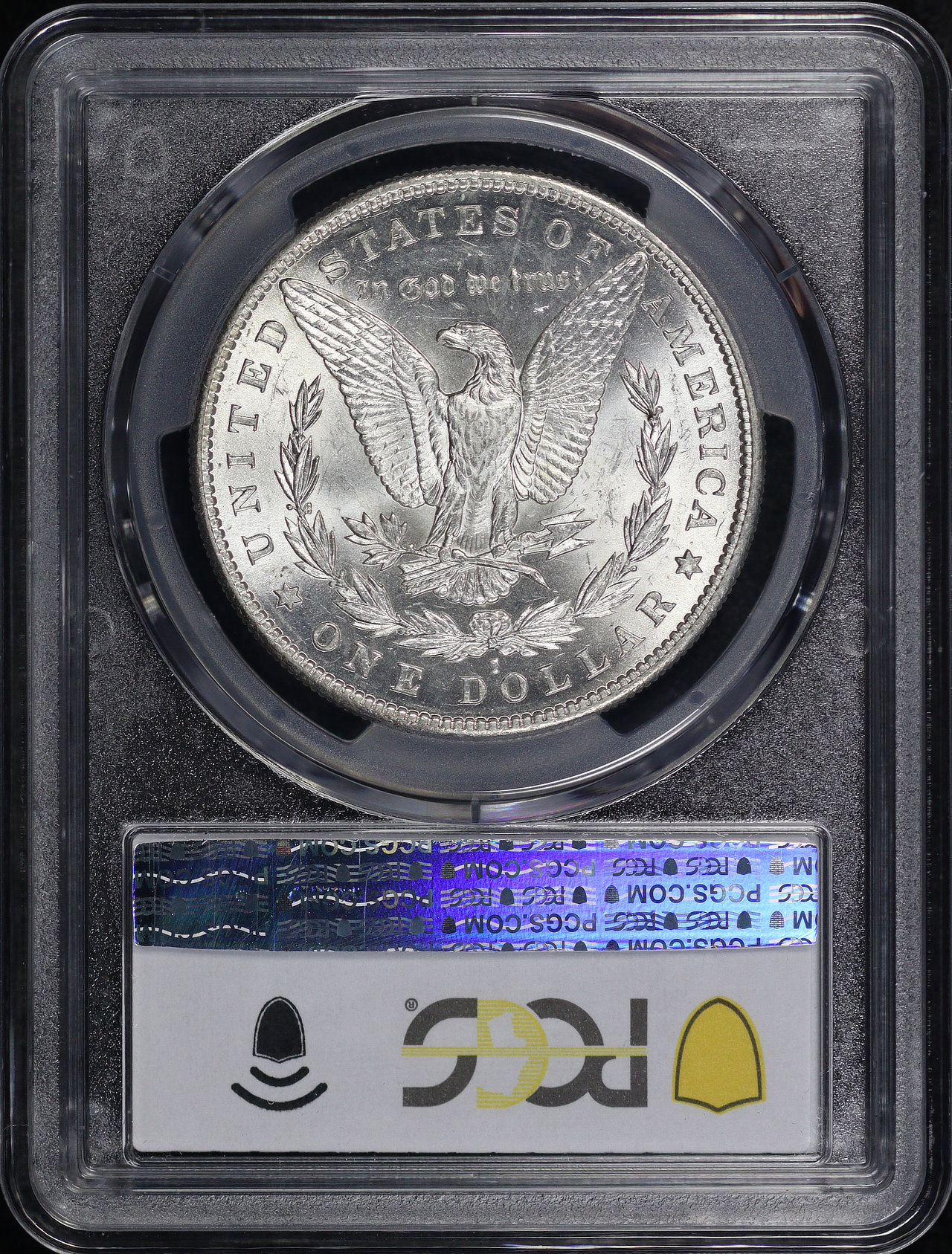 Reverse of this 1889-S Morgan Dollar PCGS AU-58
