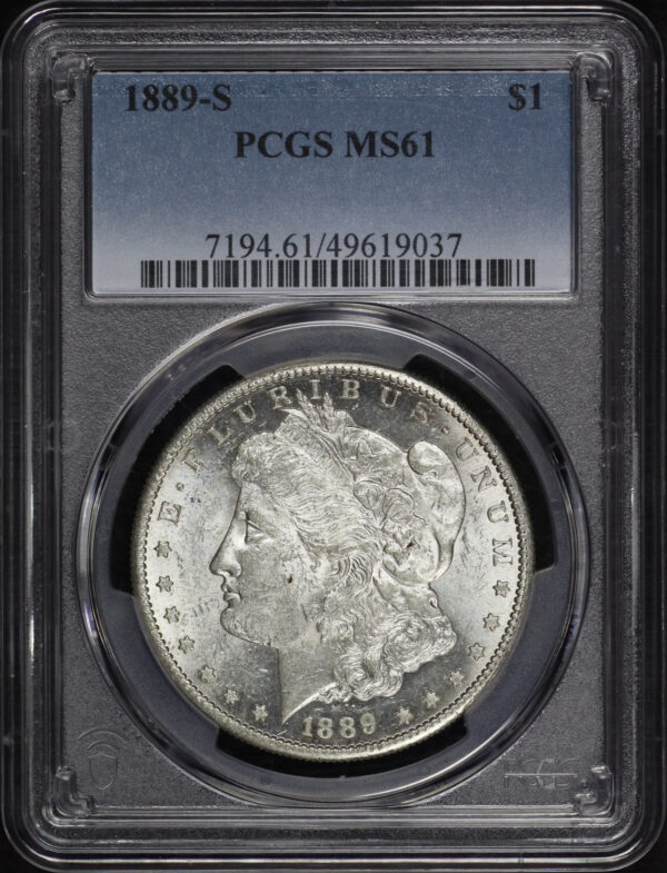 Obverse of this 1889-S Morgan Dollar PCGS MS-61