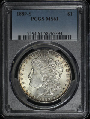 Obverse of this 1889-S Morgan Dollar PCGS MS-61