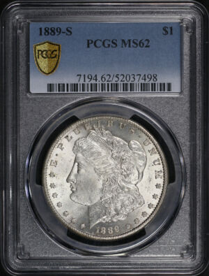 Obverse of this 1889-S Morgan Dollar PCGS MS-62