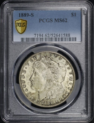 Obverse of this 1889-S Morgan Dollar PCGS MS-62