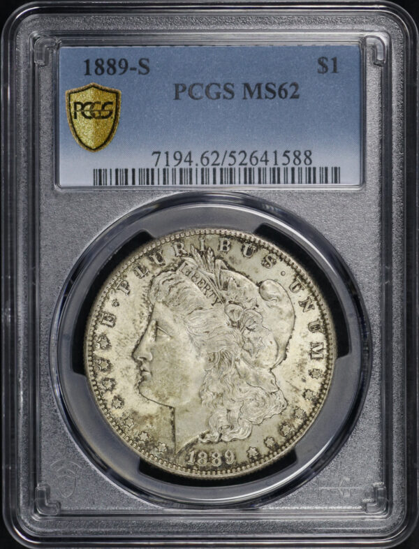 Obverse of this 1889-S Morgan Dollar PCGS MS-62