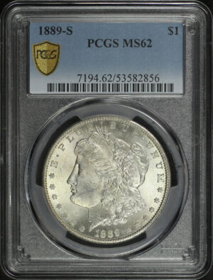 Obverse of this 1889-S Morgan Dollar PCGS MS-62