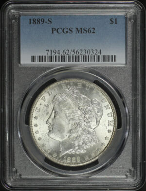 Obverse of this 1889-S Morgan Dollar PCGS MS-62