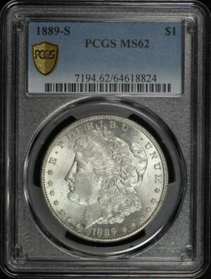 Obverse of this 1889-S Morgan Dollar PCGS MS-62