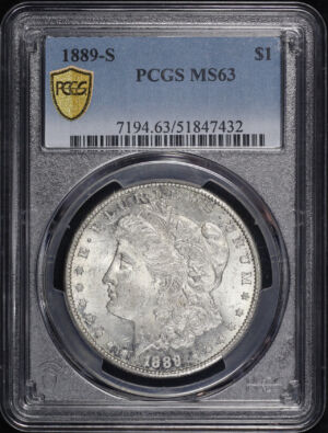 Obverse of this 1889-S Morgan Dollar PCGS MS-63