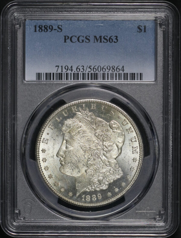 Obverse of this 1889-S Morgan Dollar PCGS MS-63