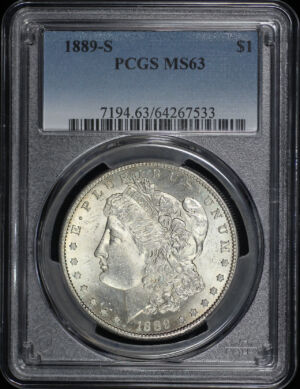 Obverse of this 1889-S Morgan Dollar PCGS MS-63