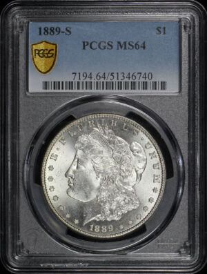 Obverse of this 1889-S Morgan Dollar PCGS MS-64
