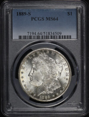 Obverse of this 1889-S Morgan Dollar PCGS MS-64
