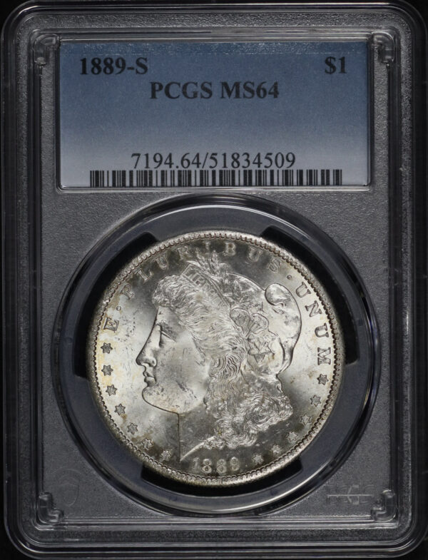 Obverse of this 1889-S Morgan Dollar PCGS MS-64