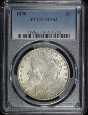 Obverse of this 1890 Morgan Dollar PCGS MS-63