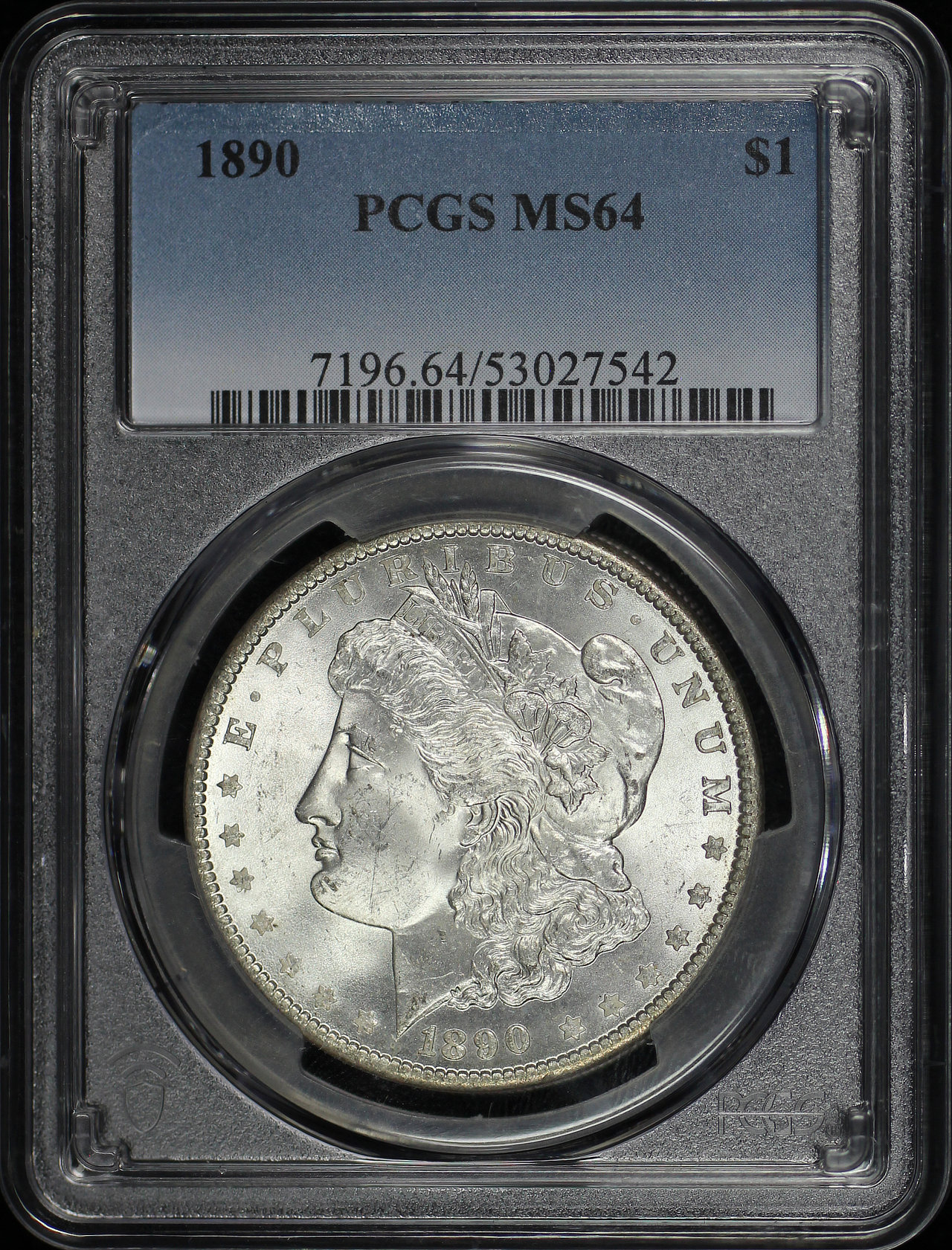 Obverse of this 1890 Morgan Dollar PCGS MS-64
