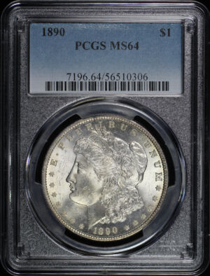 Obverse of this 1890 Morgan Dollar PCGS MS-64
