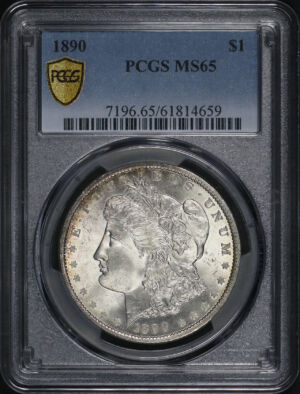 Obverse of this 1890 Morgan Dollar PCGS MS-65